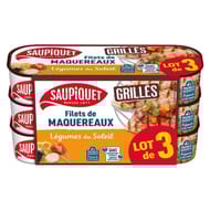Saupiquet filets de maquereaux grillés légumes de soleil 3x120g tracab