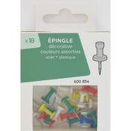 Trefilaction epingle décorative couleurs assorties x18