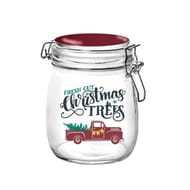 Boite de conservation en verre 15.5x9.5cm christmas tree