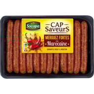 Merguez forte à la marocaine cap saveurs x18 990g Socopa