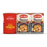 Paul & louise lot de 3 boites de ravioli bolognaise 400g dt 1 offerte