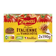 Zapetti sauce italienne à la viande rotie lot de 2x190g