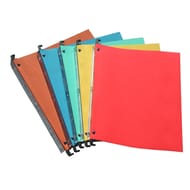 LOT DE 5 DOSSIERS KRAFT COULEURS AVEC PORTE ETIQUETTE