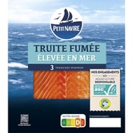 Petit navire truite fumée ASC 3 tranches 100g
