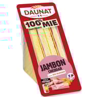 Daunat club 100% mie jambon cheddar 140g