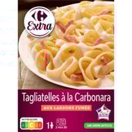 Carrefour extra tagliatelles à la carbonara aux lardons fumés 300g