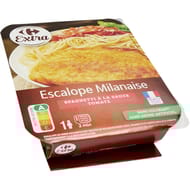 Carrefour extra escalope milanaise spaghetti à la sauce tomate 300g