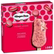 Haagen-Dazs bâtonnets macaron strawberry raspberry Pierre Hermé 3x80ml 225g