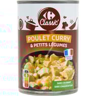 Carrefour classic' plat cuisiné poulet curry et petits légumes 400g