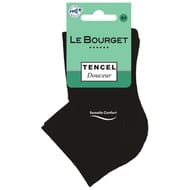 2 paires de socquettes ultra courtes en coton  bio femme LE BOURGET NOIR/NOIR 37\41