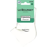 Socquettes unies semelle bouclette tencel femme LE BOURGET BLANC 37/41
