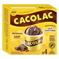 Cacolac 4 mini mousses glacées au cacao 200g