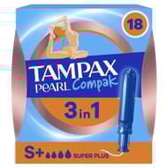 Tampax compak pearl super plus avec applicateur x18