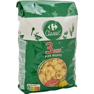 Carrefour classic' pâtes pipe rigate 3min 500g