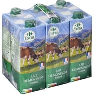 Carrefour extra lait de montagne écrémé 6x1l