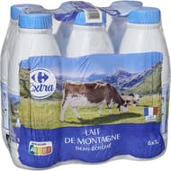 Carrefour extra lait de montagne demi écrémé 6x1l