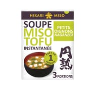 Hikari miso soupe miso tofu petits oignons/naganegi 3 portions 58g