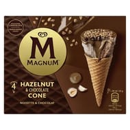 Magnum cône noisette & chocolat 4x90ml 260g