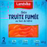 Landvika truite fumée au bois de hêtre 2 tranches 60g
