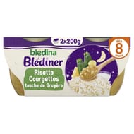 Blédina blédîner risotto courgettes et gruyère fondu 2 x 200g dès 8 mois