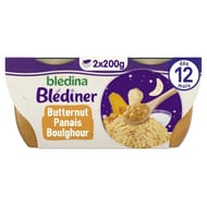 Blédina blédiner mouliné de potiron panais et boulghour  12 mois 2x200g