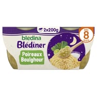 Bledina blediner fondue de poireaux et boulghour 2x200g