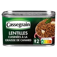 Cassegrain lentilles façon sud-ouest graisse de canard oignons grelots 1/2 410g