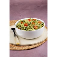 Mini penne pesto tomates et courgettes grillées écorces de citron confites