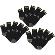 Lot de 15 paires de mi chaussettes de travail homme NOIR T39\42