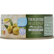 Carrefour extra thon à l'huile d'olive vierge extra sel réduit 160g