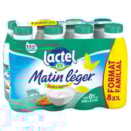 Matin léger lacet uht bouteille 8x1l format familial