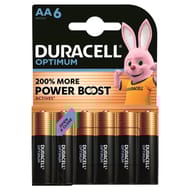 Duracell piles optimum aa x6 144g
