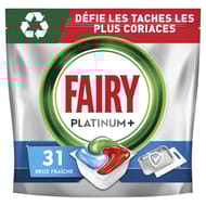 Fairy platinum plus tablette lave-vaisselle tout en 1 brise fraîche 31 capsules
