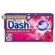 Dash tout en 1 pods lessive jasmin & rose de mai 30 doses