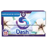 Dash la séléction tout-en-1 lessive en capsules pods parfum fleur de coton