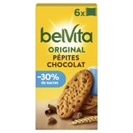 Lu belvita allegé en sucre céréales pépites chococolat 300g