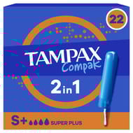 Tampax compak tampons avec applicateur super plus x22