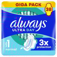 Always ultra jour serviettes normal Taille 1 ailettes x38
