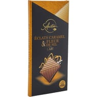 Carrefour sélection tablette de chocolat au lait caramel fleur de sel - 100g