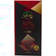Carrefour sélection tablette de chocolat noir 80% cacao 80g