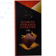 Carrefour sélection tablette de chocolat noir écorces d'orange confite - 100g
