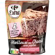 Carrefour extra préparation gâteau moelleux chocolat avec pépites 500g