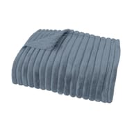 Plaid flanelle jacquard 125x150cm ardoise
