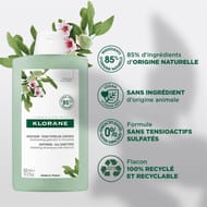 Klorane shampoing démélant amande 2 en 1 douceur et brillance dès 3 ans 400ml