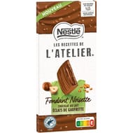 Neslté les recettes de l'atelier tablette chocolat lait fondant noisettes 130g