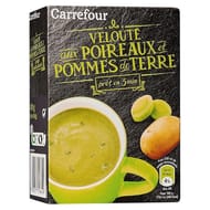 Carrefour soupe déshydratée poireaux et pommes de terre lot de 4 sachet de 20g