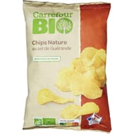 Carrefour bio chips nature au sel de Guérande 125g