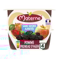 Materne compotes coupelles pomme pruneau 4x100g