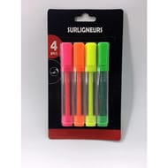 Lot de 4 surligneurs coloris assortis
