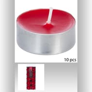 Lot de 10 bougies chauffe-plat fruit rouge